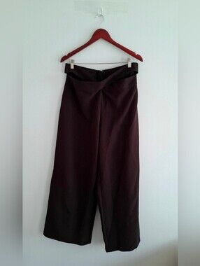Forever 21+ Wide Leg High-Rise Pants Trousers in Black SZ 0X